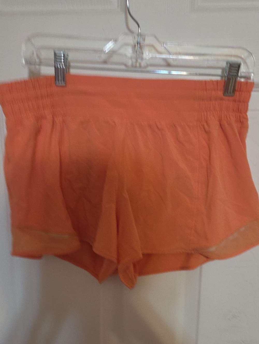 lululemon athletica Women's Orange Running Shorts with Elastic Waist